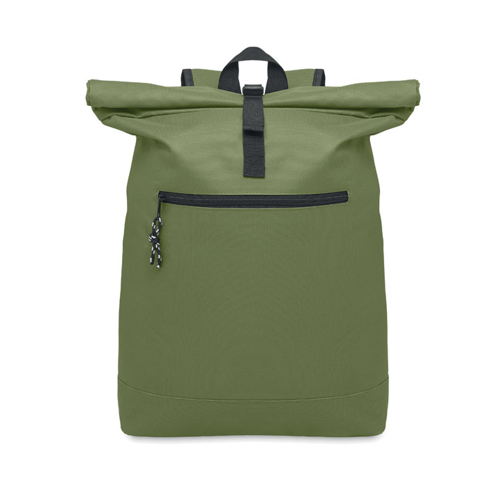 Sac à dos enroulable publicitaire ordinateur 15" IREA vert armée vert